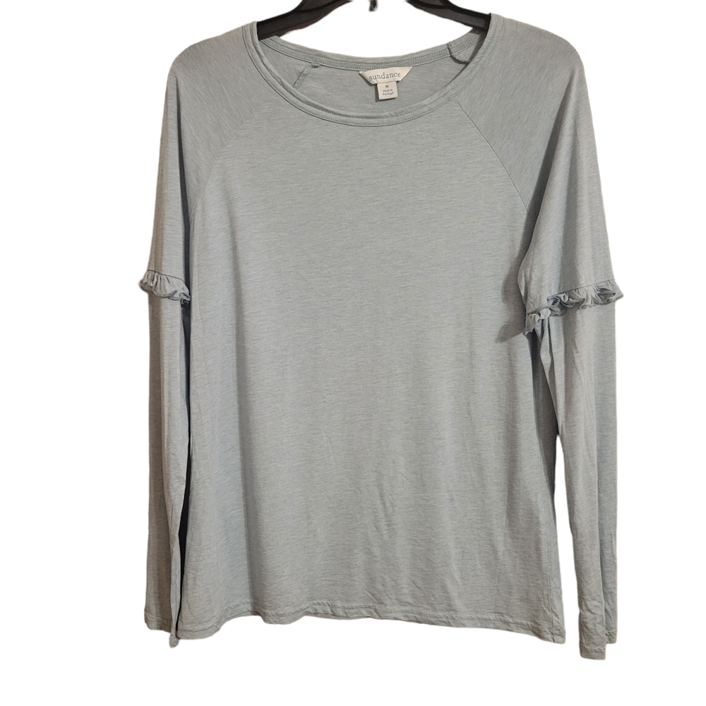 Sundance Blue Ruffle Sleeve Top